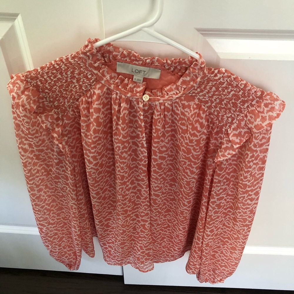 Loft Long Sleeve Printed Blouse